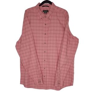 Eddie Bauer 100% Cotton Button Down Long Sleeve Coral Shirt Size Tall XL